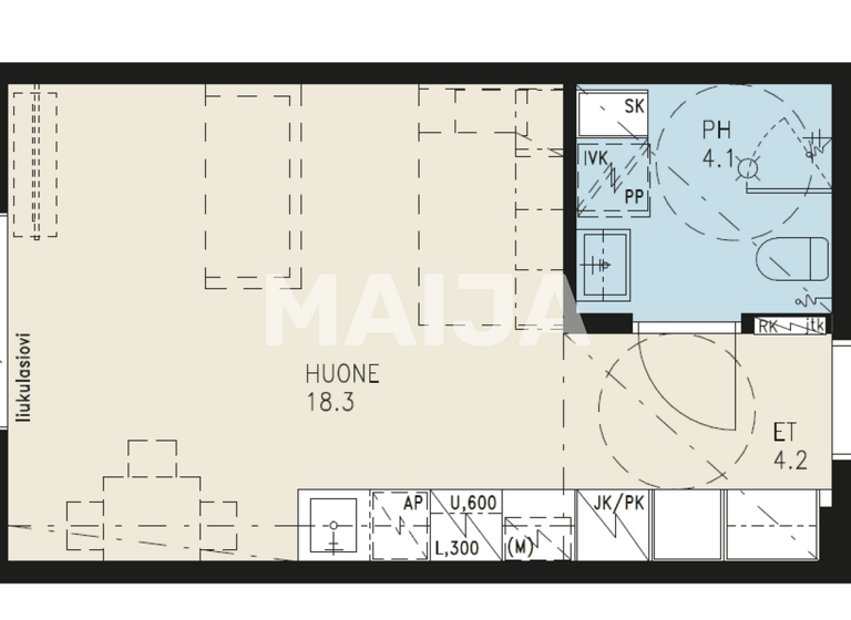 Studio zum Kauf 134.000 € 1 Zimmer 27 m² 3. Geschoss Torikatu 26 Joensuu 80100