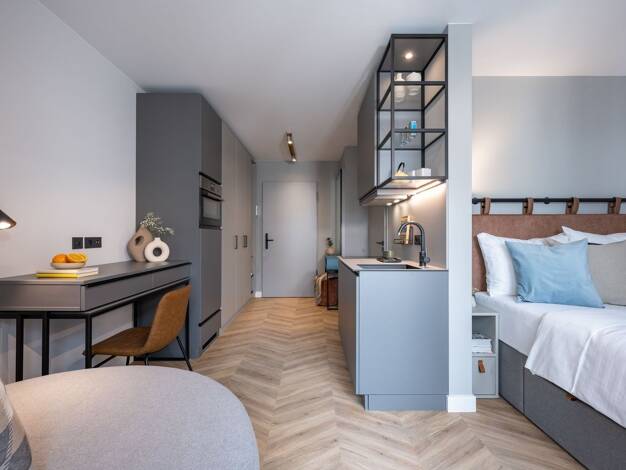 Studio zur Miete 1.055 € 1 Zimmer 23,9 m² 3. Geschoss frei ab sofort Kreutziger Straße 14 Friedrichshain Berlin 10247