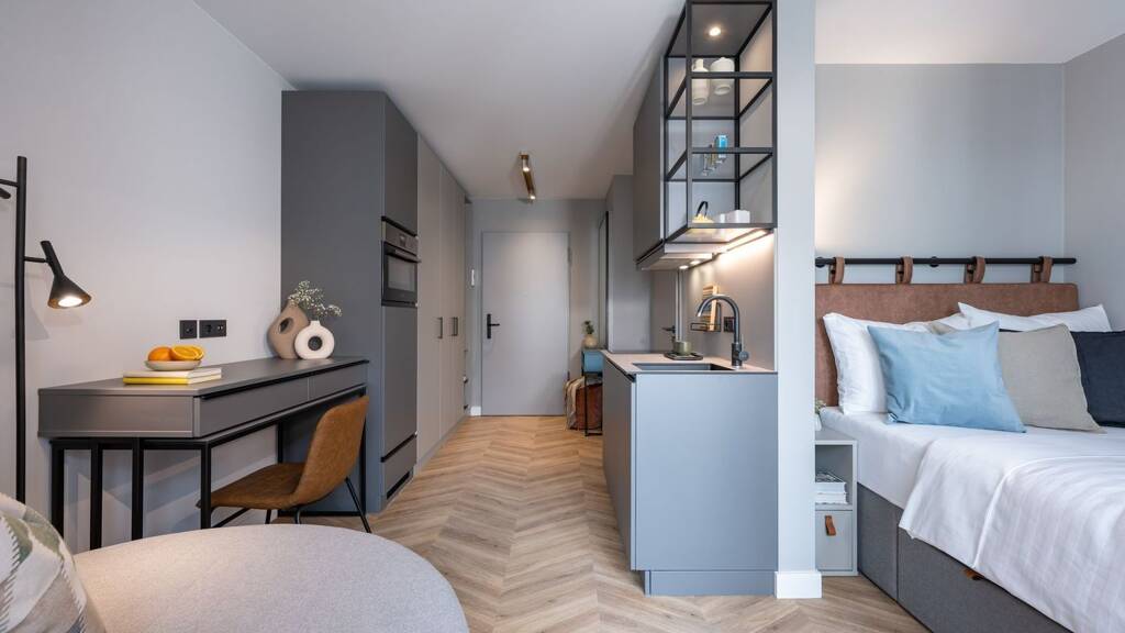 Studio zur Miete 1.055 € 1 Zimmer 23,9 m² 3. Geschoss frei ab sofort Kreutziger Straße 14 Friedrichshain Berlin 10247