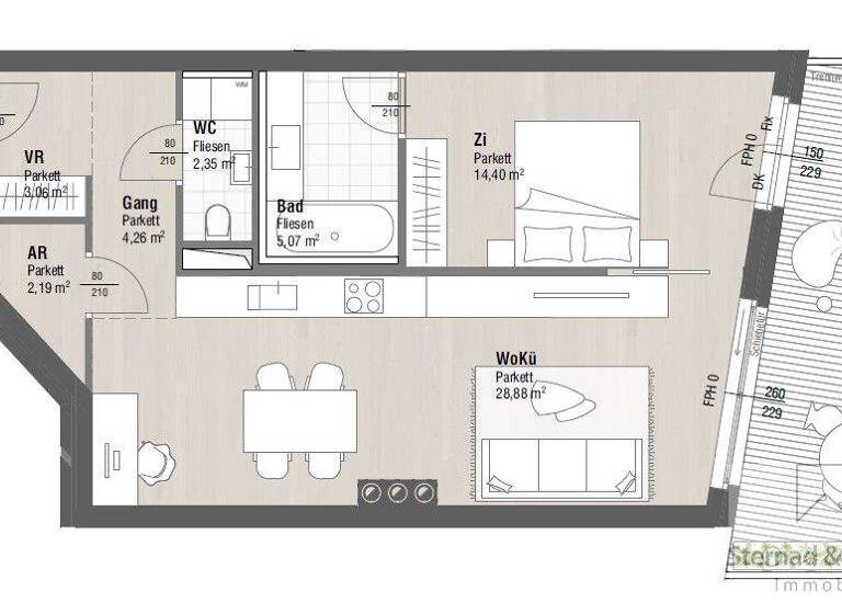Wohnung zum Kauf - Erstbezug 2 Zimmer 60,5 m² Velden am Wörthersee 9220