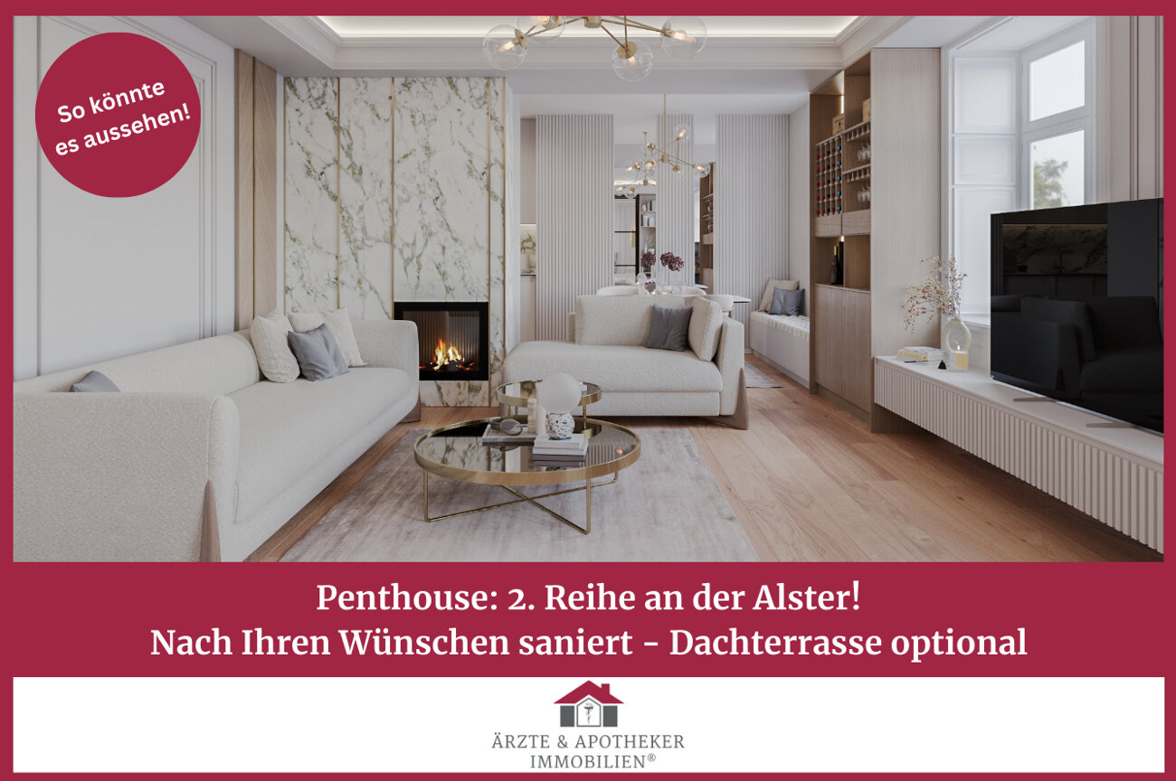 Penthouse zum Kauf 1.448.000 € 4 Zimmer 112 m²<br/>Wohnfläche 3.<br/>Geschoss Winterhude Hamburg 22301