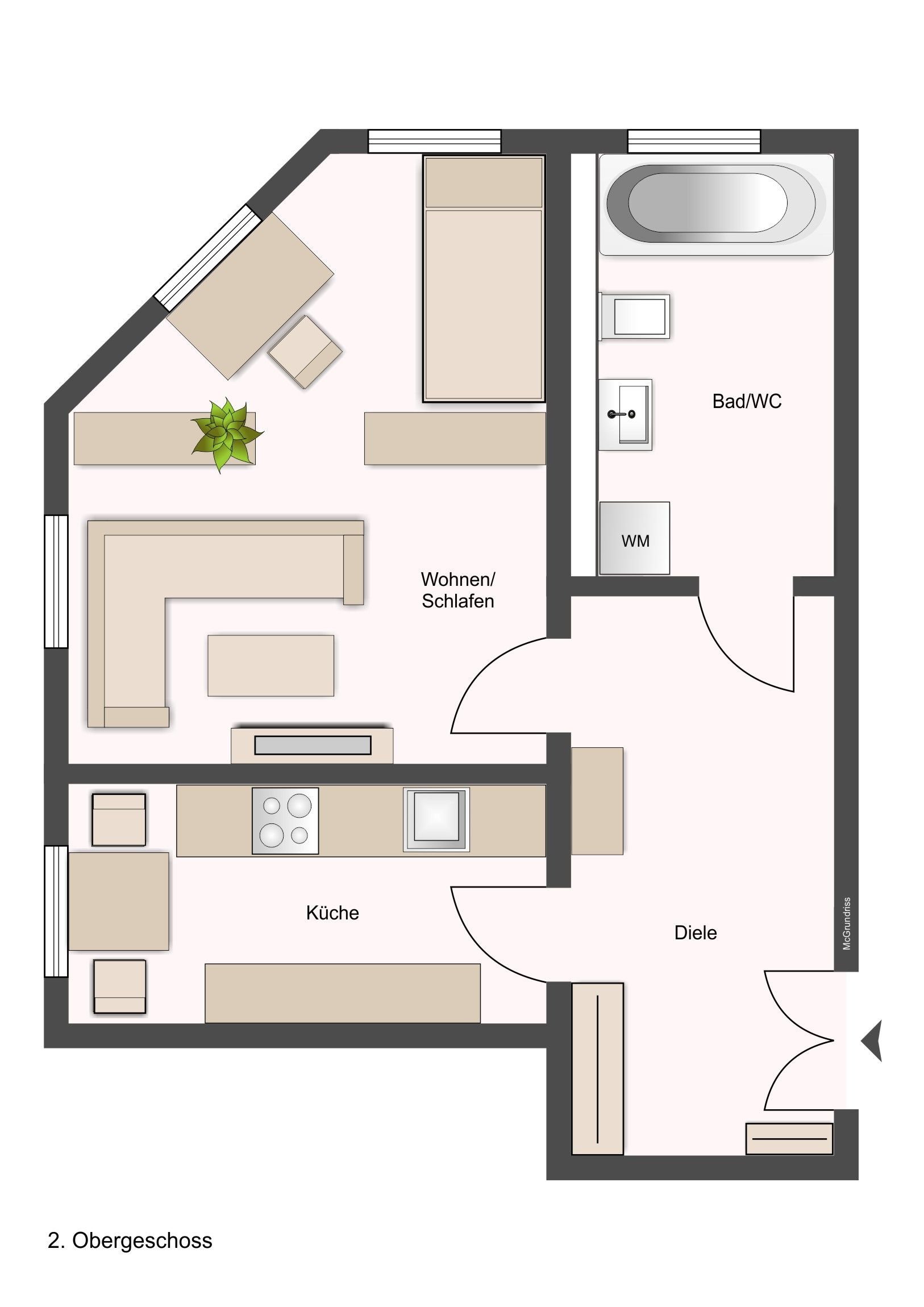 Wohnung zum Kauf 109.990 € 1 Zimmer 46,2 m²<br/>Wohnfläche 2.<br/>Geschoss Leutzsch Leipzig 04179