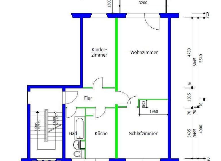 Wohnung zur Miete 281 € 3 Zimmer 59,2 m² 5. Geschoss Karl-Marx-Straße 10 Suhl 98527