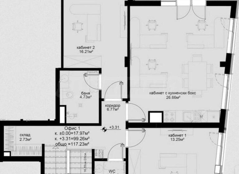 Bürofläche zum Kauf 421.000 € 3 Zimmer Sofia