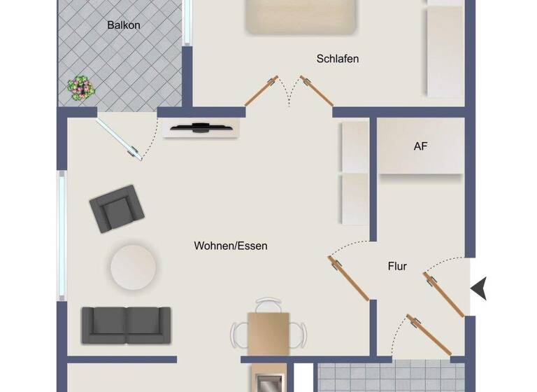 Wohnung zur Miete 770 € 2 Zimmer 56 m² 2. Geschoss frei ab sofort Neulichtenhofstraße 16 Hummelstein Nürnberg 90461