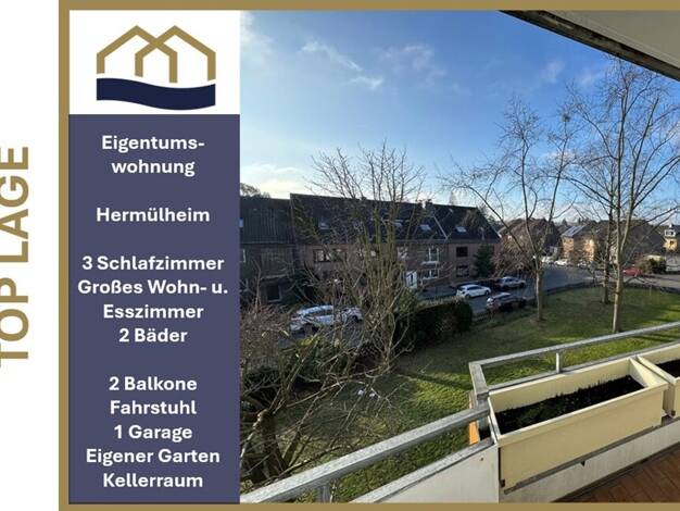 Wohnung zum Kauf 349.000 € 4 Zimmer 95 m² Nibelungenstraße 80 Hermülheim Hürth 50354