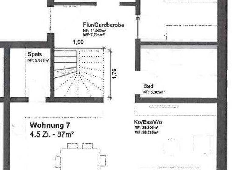 Maisonette zur Miete 1.090 € 4,5 Zimmer 87 m² 2. Geschoss Ostdorf Balingen 72336
