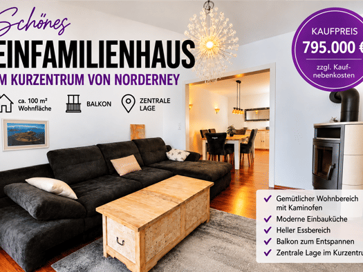 Einfamilienhaus zum Kauf als Kapitalanlage geeignet 795.000 € 5 Zimmer 100 m² 88 m² Grundstück Norderney 26548