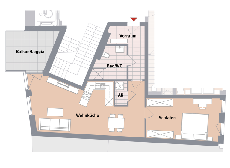 Wohnung zum Kauf - Erstbezug 429.300 € 2 Zimmer 66 m² 1. Geschoss Sankt Leonhard Graz,02.Bez.:St. Leonhard 8010