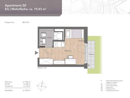 Wohnung zum Kauf - Erstbezug provisionsfrei 245.000 € 1 Zimmer 19,4 m² EG Ramersdorf-Perlach München 81669