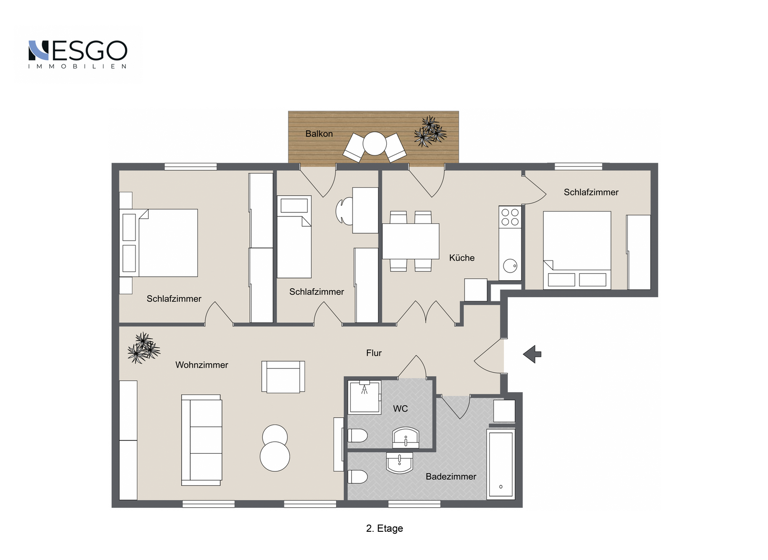 Wohnung zum Kauf 600.000 € 4 Zimmer 100 m² 2. Geschoss Südliche Innenstadt Potsdam 14473