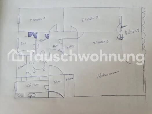 Wohnung zur Miete nur mit Wohnberechtigungsschein Tauschwohnung 2.000 € 4 Zimmer 103 m² 5. Geschoss Zehlendorf Berlin 14169