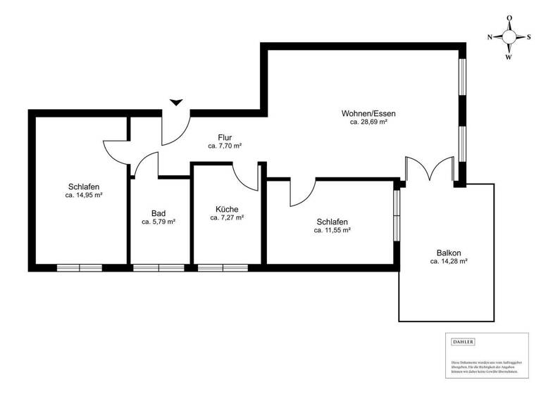 Wohnung zum Kauf 347.000 € 3 Zimmer 83 m² Bad Wilhelmshöhe Kassel 34131