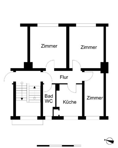 Wohnung zur Miete 297 € 3 Zimmer 51,2 m² 3. Geschoss frei ab 01.11.2024 Frenssenstraße 60 Goethestraße Bremerhaven 27576