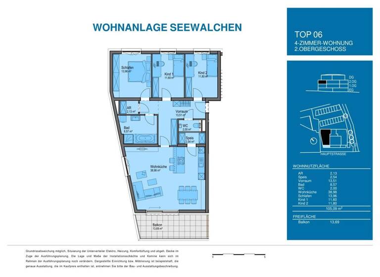 Wohnung zum Kauf - Erstbezug 727.000 € 4 Zimmer 105,1 m² Seewalchen am Attersee 4863