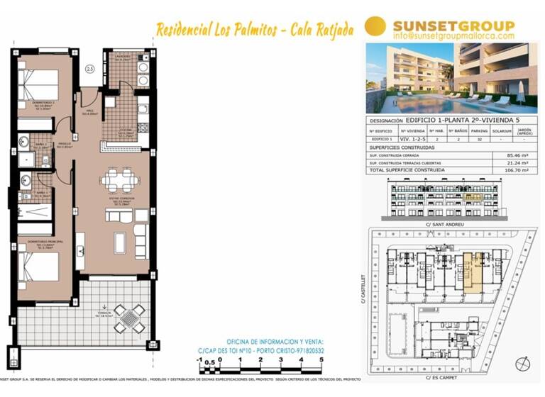 Wohnung zum Kauf - Erstbezug provisionsfrei 425.000 € 3 Zimmer 85,5 m² 2. Geschoss Cala Ratjada 07590
