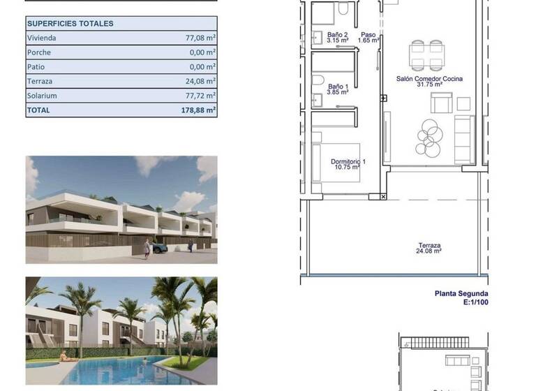Wohnung zum Kauf 395.000 € 77 m² Pilar de la Horadada 03190