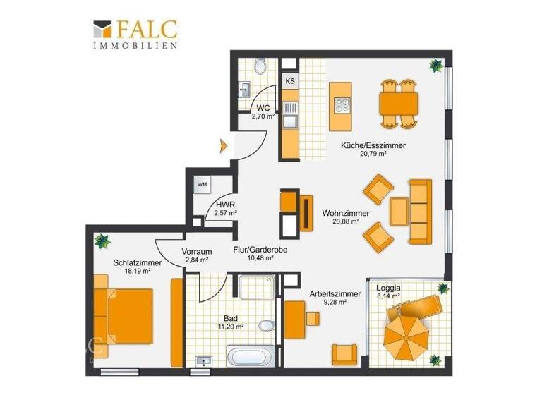 Wohnung zur Miete 1.000 € 2 Zimmer 100 m² 1. Geschoss Homburg 66424
