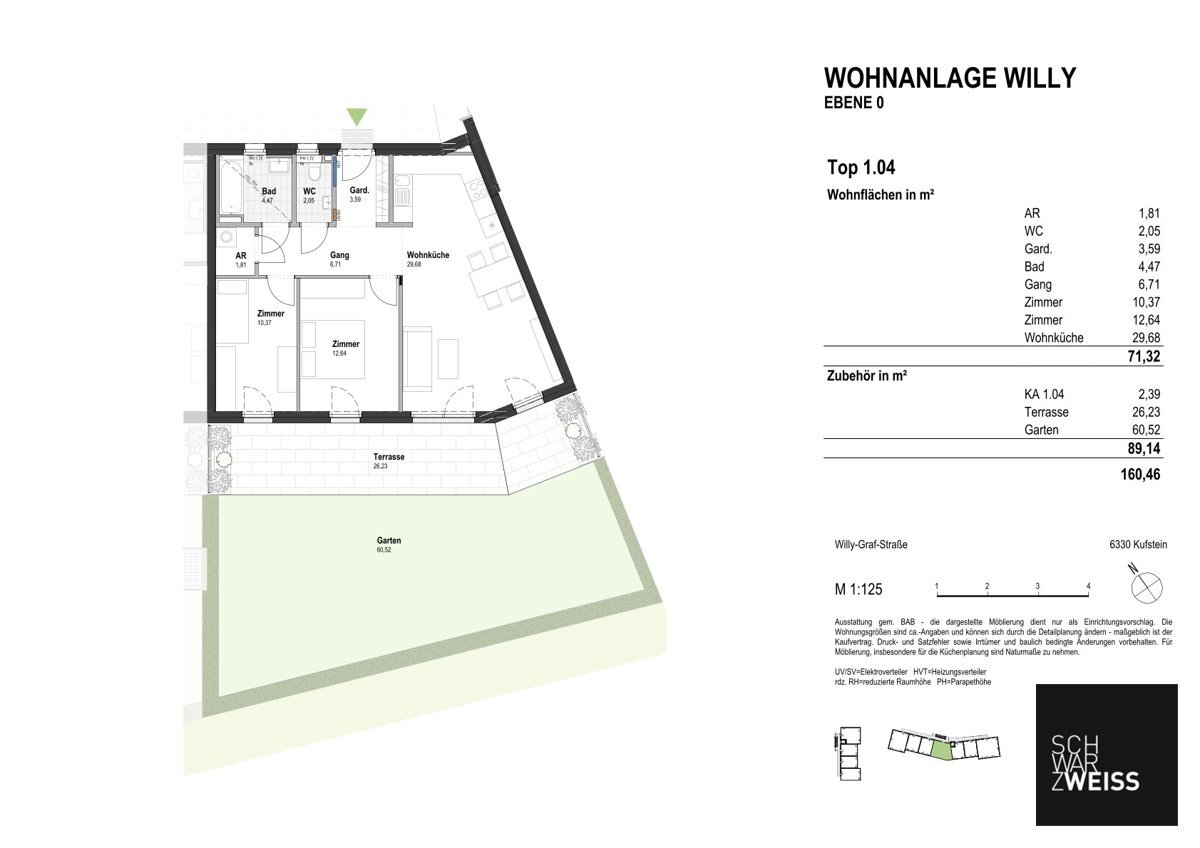 Wohnung zum Kauf 604.000 € 3 Zimmer 71,3 m²<br/>Wohnfläche EG<br/>Geschoss Kufstein 6330