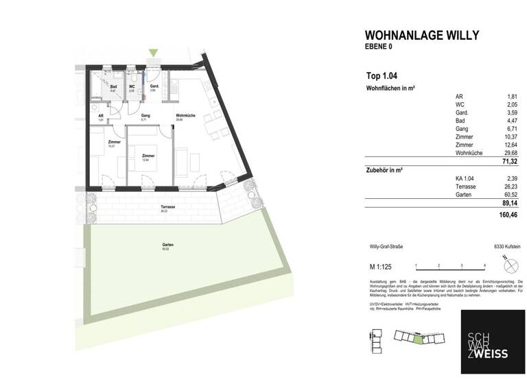 Wohnung zum Kauf - Erstbezug 599.000 € 3 Zimmer 71,3 m² EG Kufstein 6330