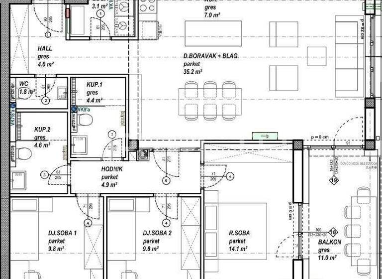 Wohnung zum Kauf 291.760 € 4 Zimmer 98 m² 2. Geschoss Cakovec