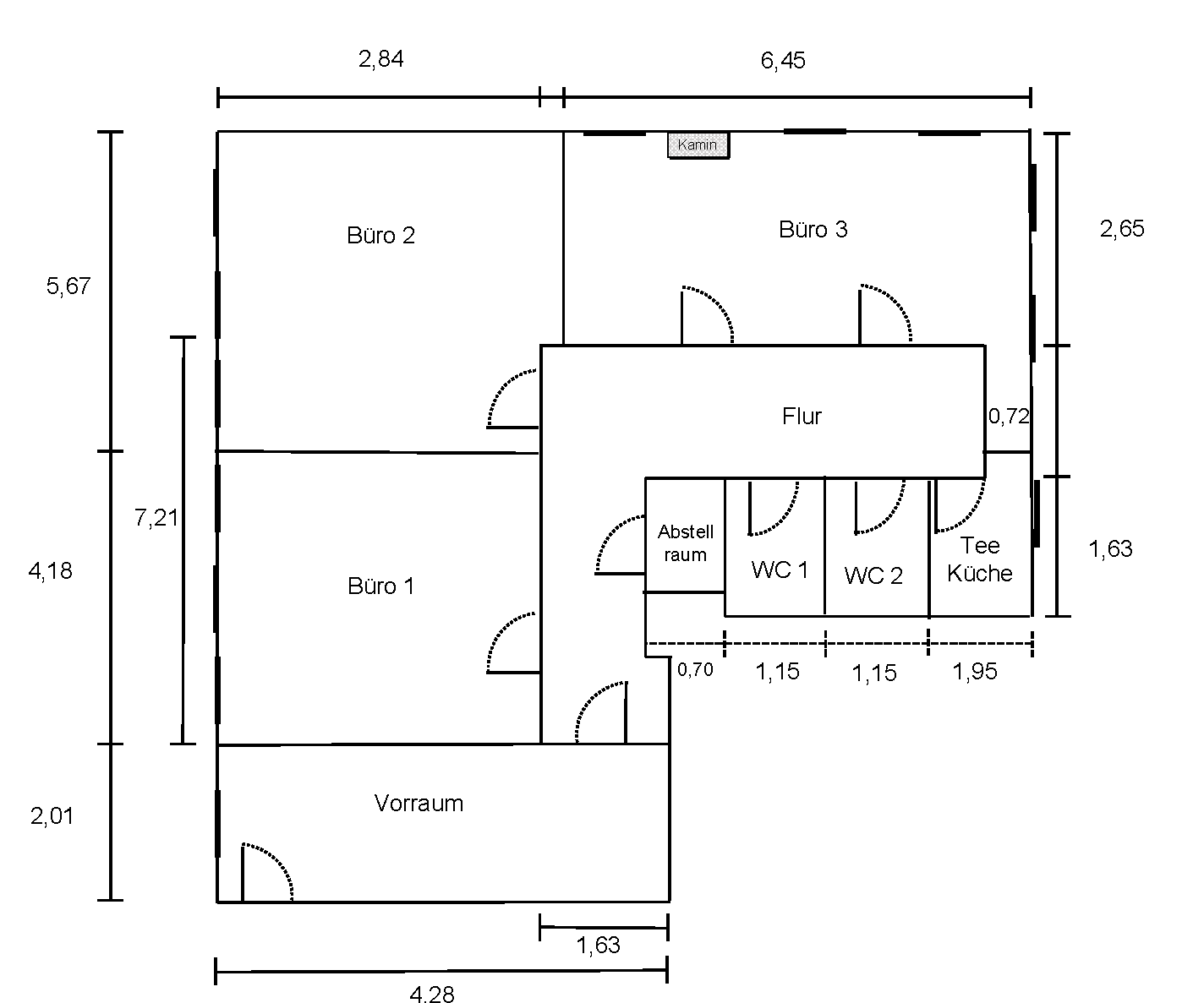 Bürofläche zur Miete 750 € 3,5 Zimmer 72 m²<br/>Bürofläche Gelnhausen Gelnhausen 63571