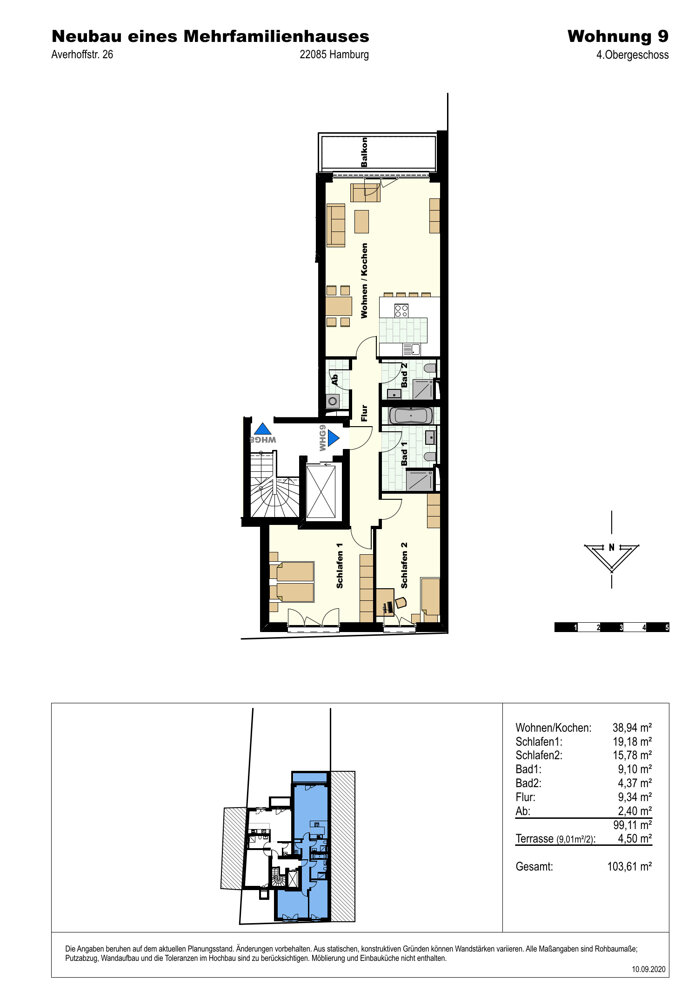 Wohnung zum Kauf 1.530.400 € 3 Zimmer 103,8 m²<br/>Wohnfläche Uhlenhorst Hamburg 22085