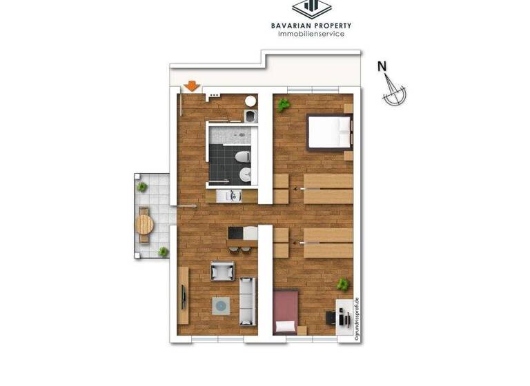 Wohnung zum Kauf 251.700 € 3 Zimmer 71,2 m² Roding 93426