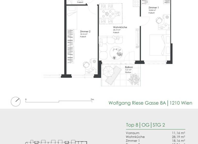 Wohnung zum Kauf - Erstbezug provisionsfrei 453.000 € 3 Zimmer 88,7 m² 1. Geschoss Wolfgang-Riese-Gasse 8A Wien 1210