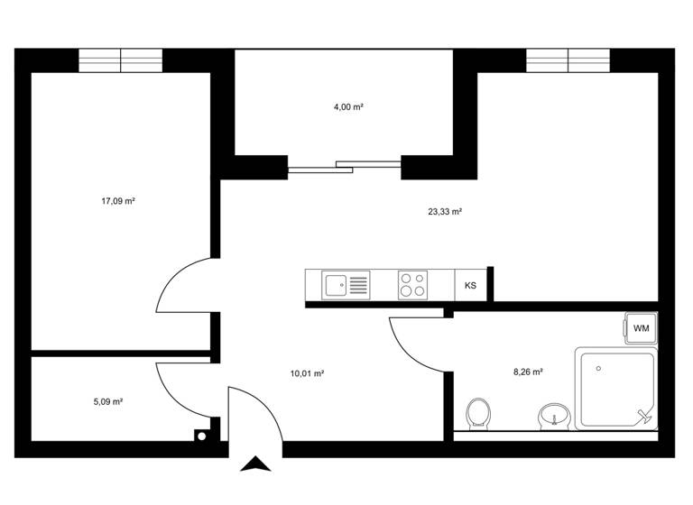 Wohnung zum Kauf 272.925 € 2 Zimmer 72,8 m²<br/>Wohnfläche EG<br/>Geschoss 01.07.2025<br/>Verfügbarkeit Bienenbüttel Bienenbüttel 29553