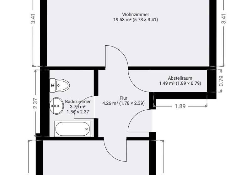 Wohnung zur Miete 290 € 2 Zimmer 42 m² 3. Geschoss Mühlgasse 22 Crimmitschau 08451