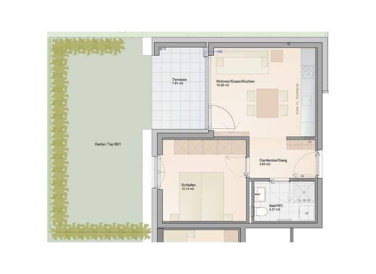 Wohnung zum Kauf - Erstbezug provisionsfrei 289.000 € 2 Zimmer 37,3 m² EG Fendweg 8 und 8a Altach 6844