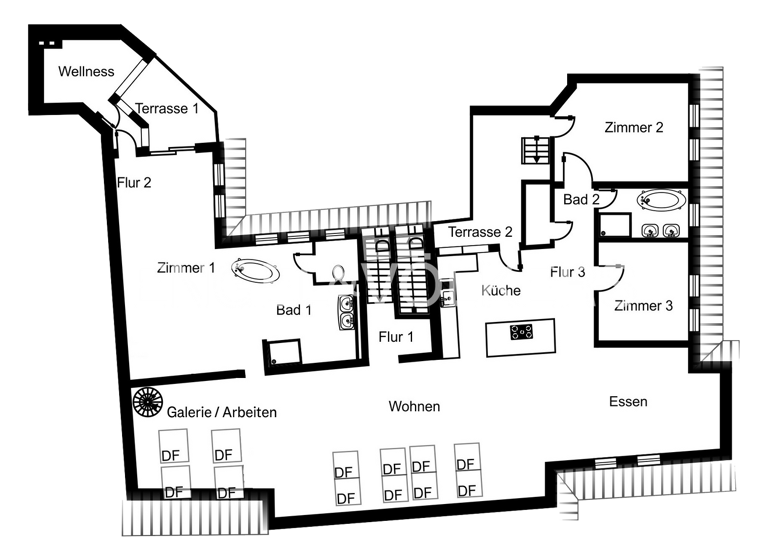 Penthouse zum Kauf 3.165.000 € 5 Zimmer 288 m² Wilmersdorf Berlin 10717
