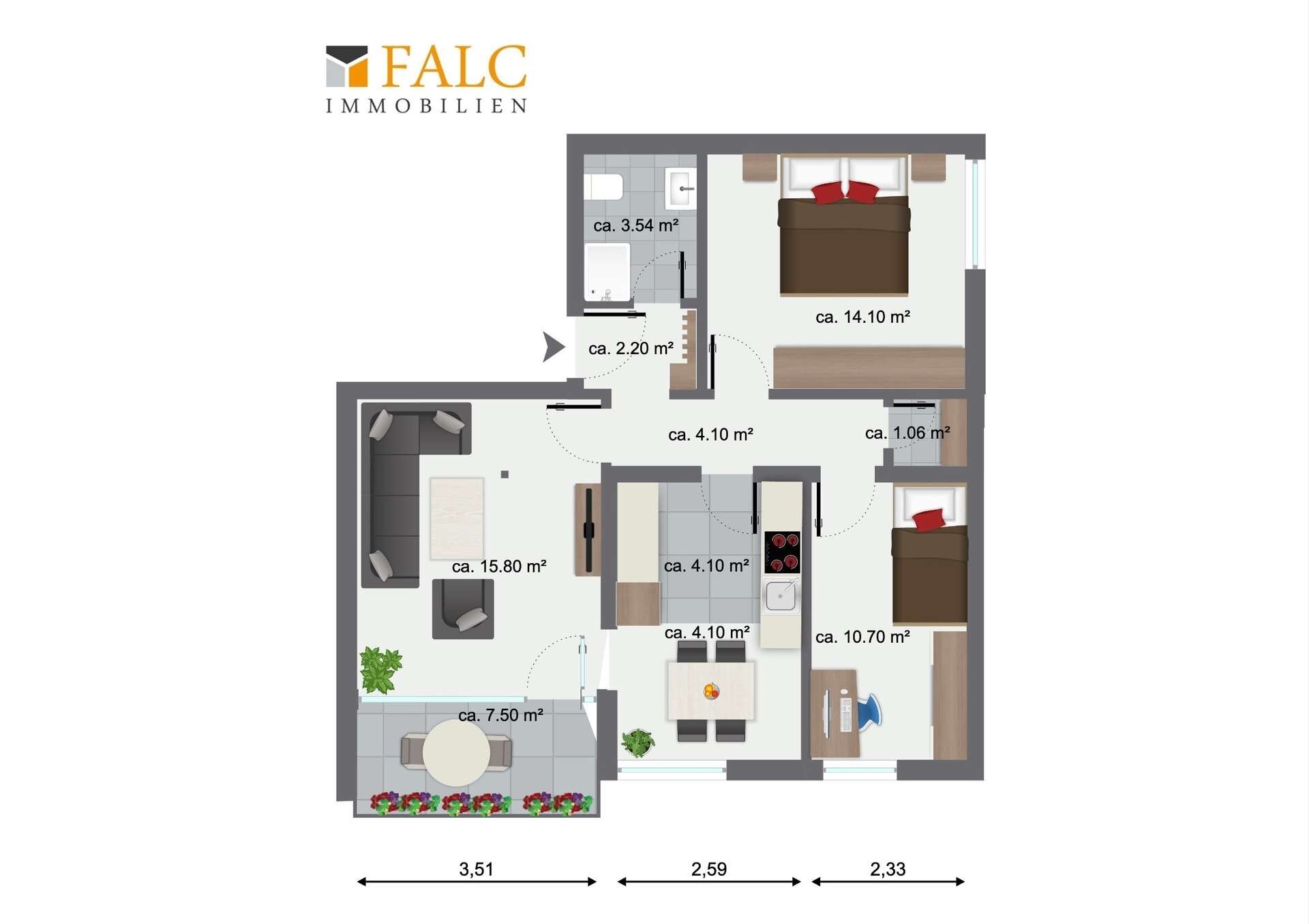 Wohnung zum Kauf 199.000 € 3 Zimmer 68 m²<br/>Wohnfläche EG<br/>Geschoss Horchheimer Höhe 2 Koblenz 56076