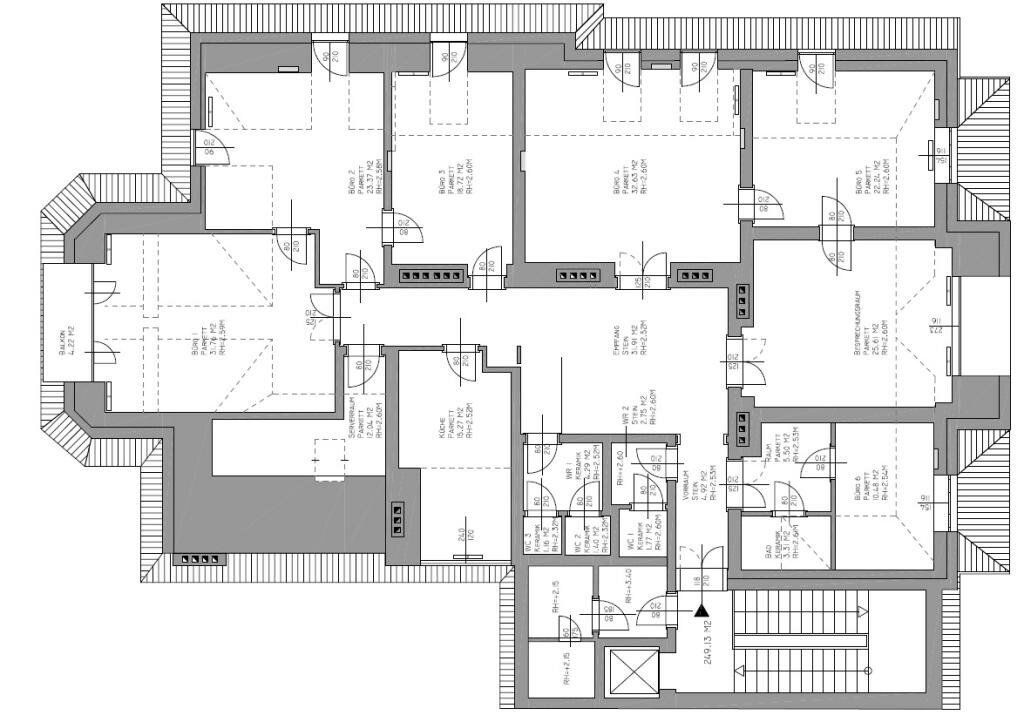 Bürofläche zur Miete 4.100 € 7 Zimmer 249,1 m²<br/>Bürofläche Lainzer Straße Wien 1130