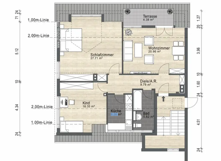 Wohnung zum Kauf 335.000 € 3 Zimmer 84 m² 2. Geschoss Stahnsdorf 14532