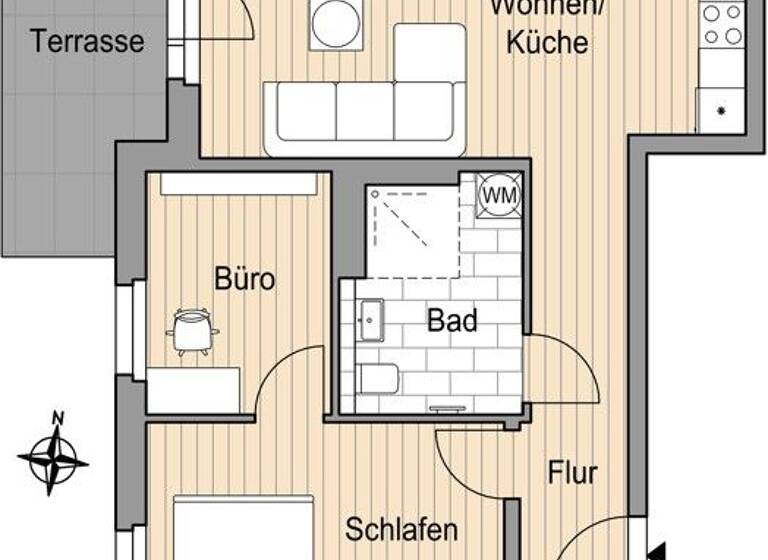 Wohnung zur Miete 1.174 € 3 Zimmer 66,7 m² An der Villa Bolle 10A Köpenick Berlin 12557