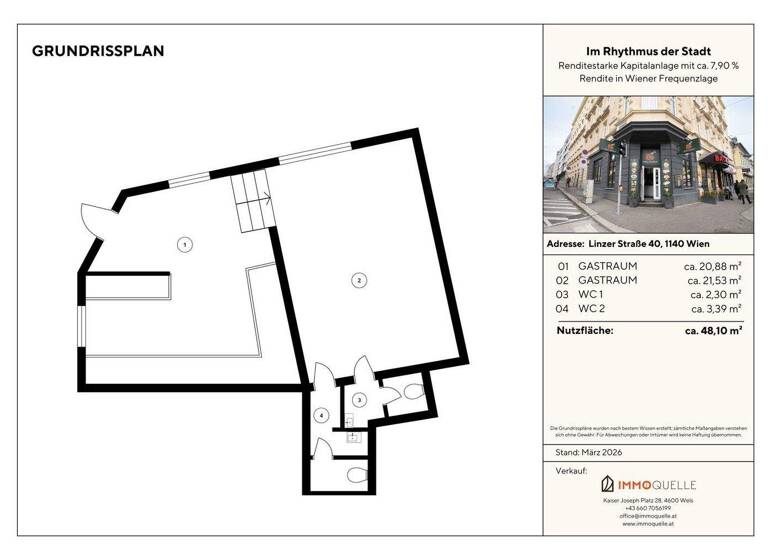 Gastronomie/Hotel zum Kauf 349.000 € Wien 1140