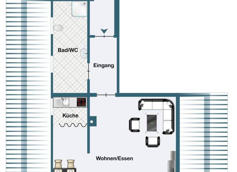 Studio zur Miete 570 € 1 Zimmer 42 m² frei ab 01.07.2026 Halle Halle (Westf.) 33790
