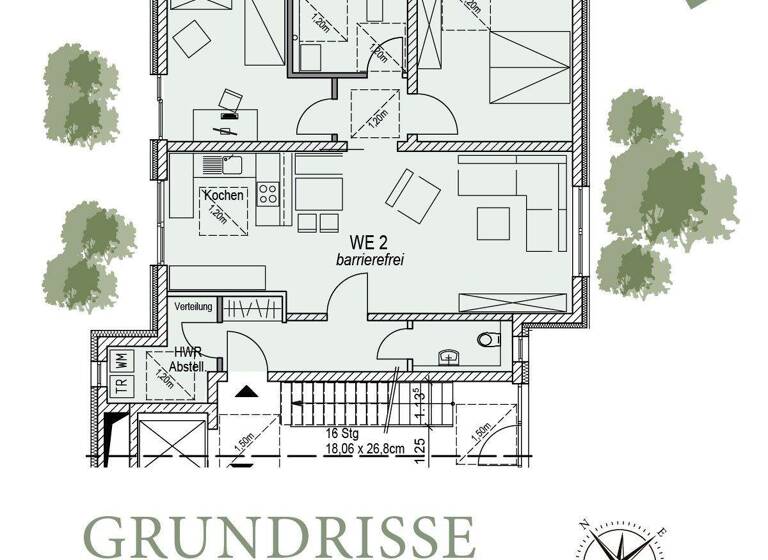 Wohnung zum Kauf - Erstbezug provisionsfrei 389.999 € 3 Zimmer 91 m² EG Wernaustraße 9 Pilgerzell Künzell 36093