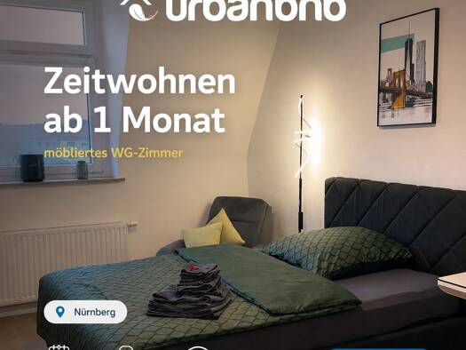 Studio zur Miete auf Zeit 775 € 1 Zimmer 20 m² frei ab sofort Friedrichstrasse 0 Gärten h d Veste Nürnberg 90408