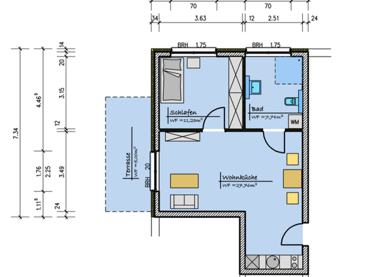 Studio zum Kauf als Kapitalanlage geeignet 234.000 € 2 Zimmer 52 m² Hauptstraße 63-69 Queidersbach 66851