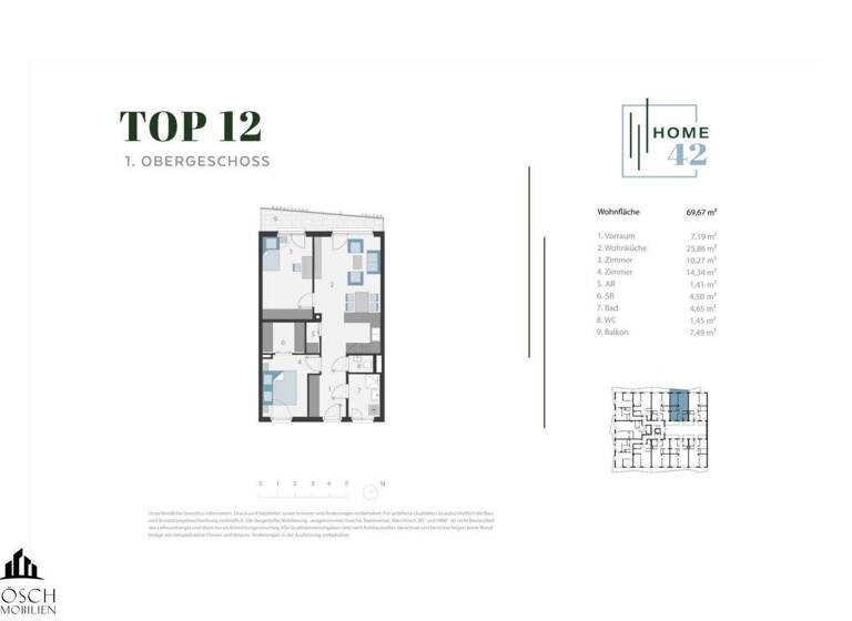 Wohnung zum Kauf - Erstbezug 299.000 € 3 Zimmer 69,7 m² 1. Geschoss Tullnerbach-Lawies 3013