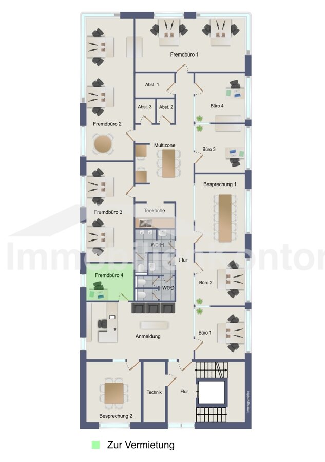 Bürofläche zur Miete 170 € 1 Zimmer 8 m²<br/>Bürofläche Scheeßel Scheeßel 27383