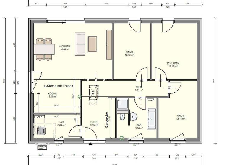 Einfamilienhaus zum Kauf - Erstbezug provisionsfrei 289.900 € 4 Zimmer 109 m² 900 m² Grundstück Ponnsdorfer Weg 4 Münchhausen 03249 Münchhausen 03249