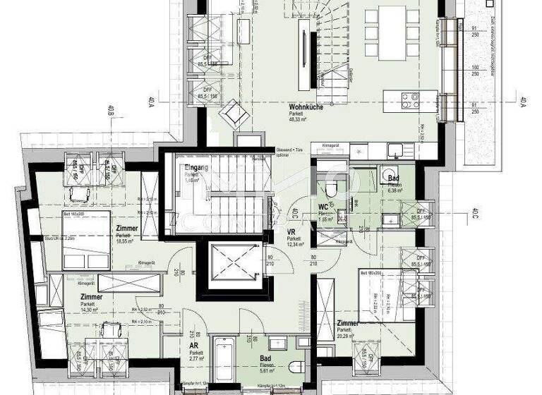 Wohnung zum Kauf - Erstbezug 948.200 € 4 Zimmer 133,1 m² 6. Geschoss Wien 1210