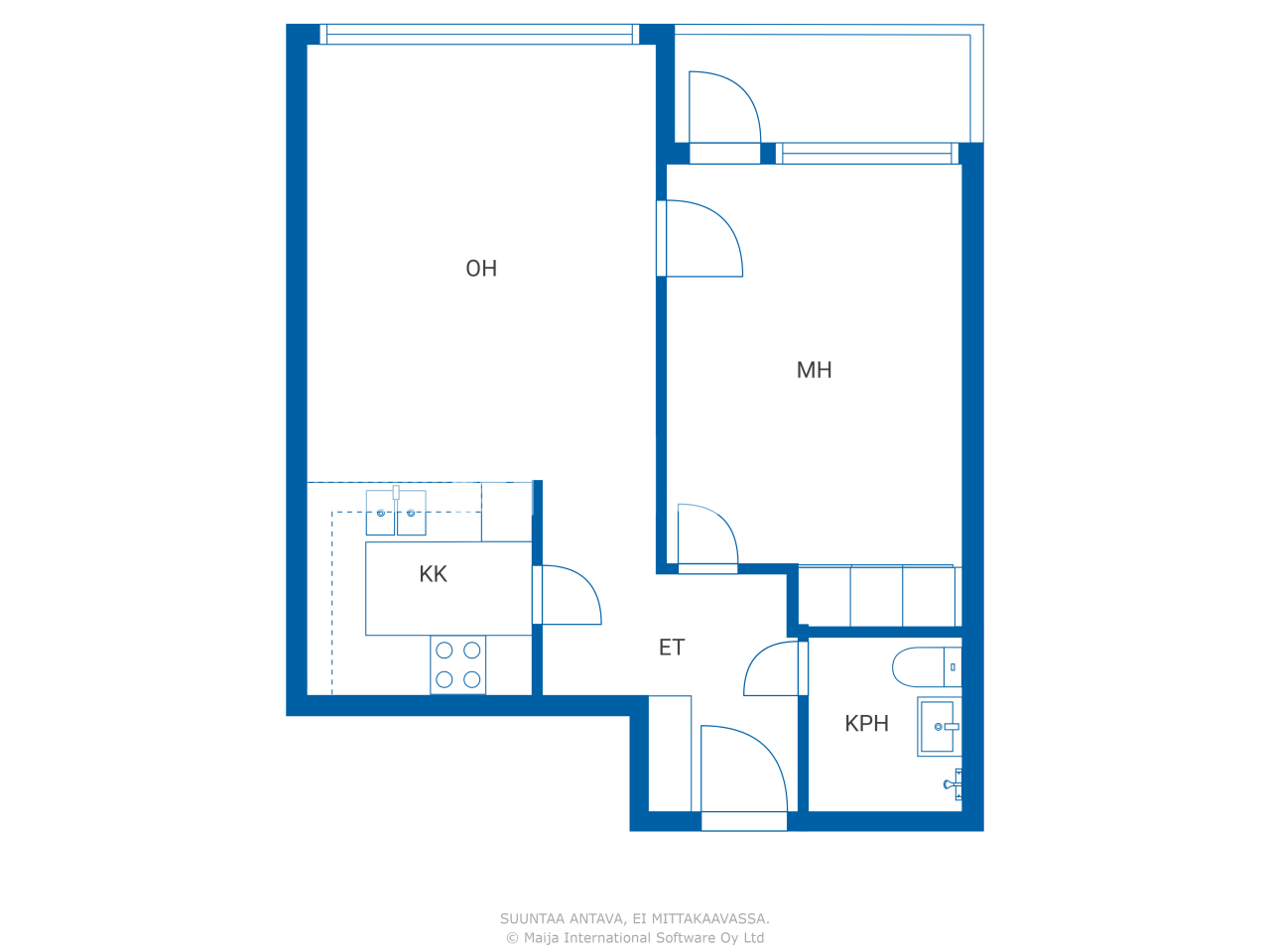 Studio zum Kauf 85.000 € 2 Zimmer 50 m²<br/>Wohnfläche 1.<br/>Geschoss Keonpellonkatu 7 Raisio 21200