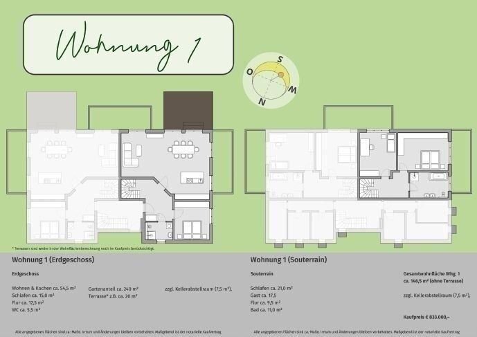 Wohnung zum Kauf provisionsfrei 868.000 € 4 Zimmer 146,5 m²<br/>Wohnfläche EG<br/>Geschoss Konrad-Reuter-Straße 6a Sasel Hamburg 22393