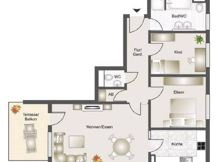 Wohnung zur Miete 1.100 € 3,5 Zimmer 80,6 m² Ringelbach Reutlingen 72762