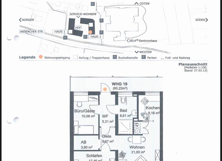 Wohnung zum Kauf provisionsfrei 249.999 € 3 Zimmer 81 m²<br/>Wohnfläche 1/2<br/>Geschoss Markt Erlbach Markt Erlbach 91459